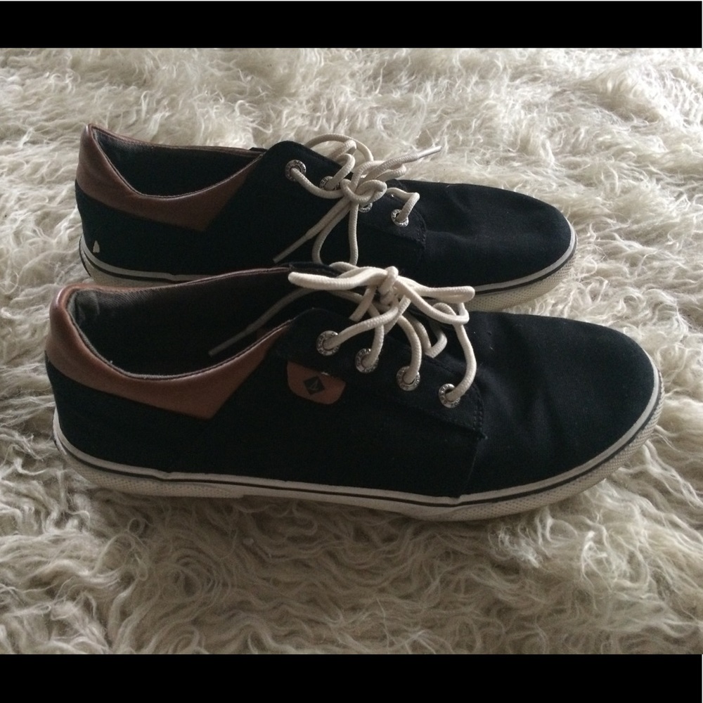 🛍EUC-Sperry Ollie Black Sneaker-8.5